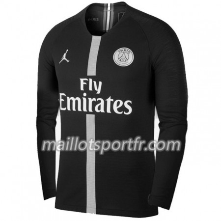 Maillot de Foot Paris Saint Germain Jordan Noir Troisieme 2018/19 ML